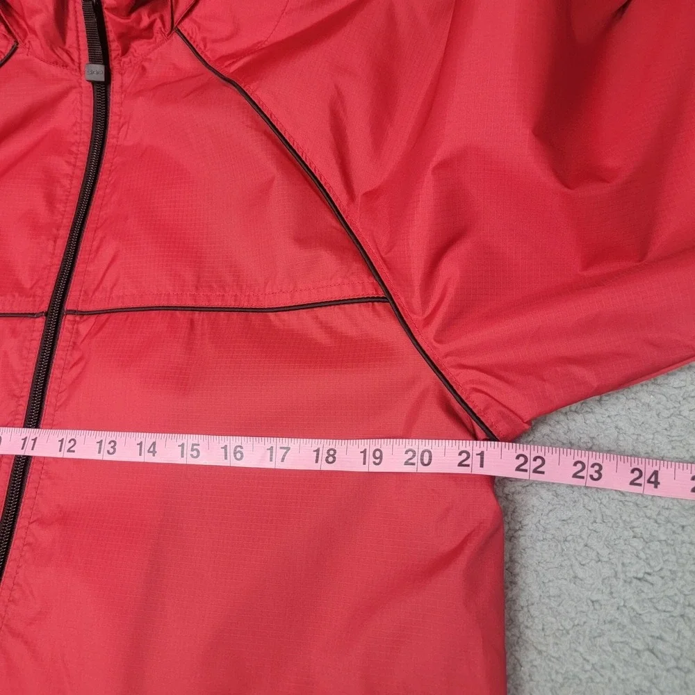Gap Kids Youth Windbreaker Hooded Jacket Full Zip XXL (14-16) Red Nylon‎ Unisex